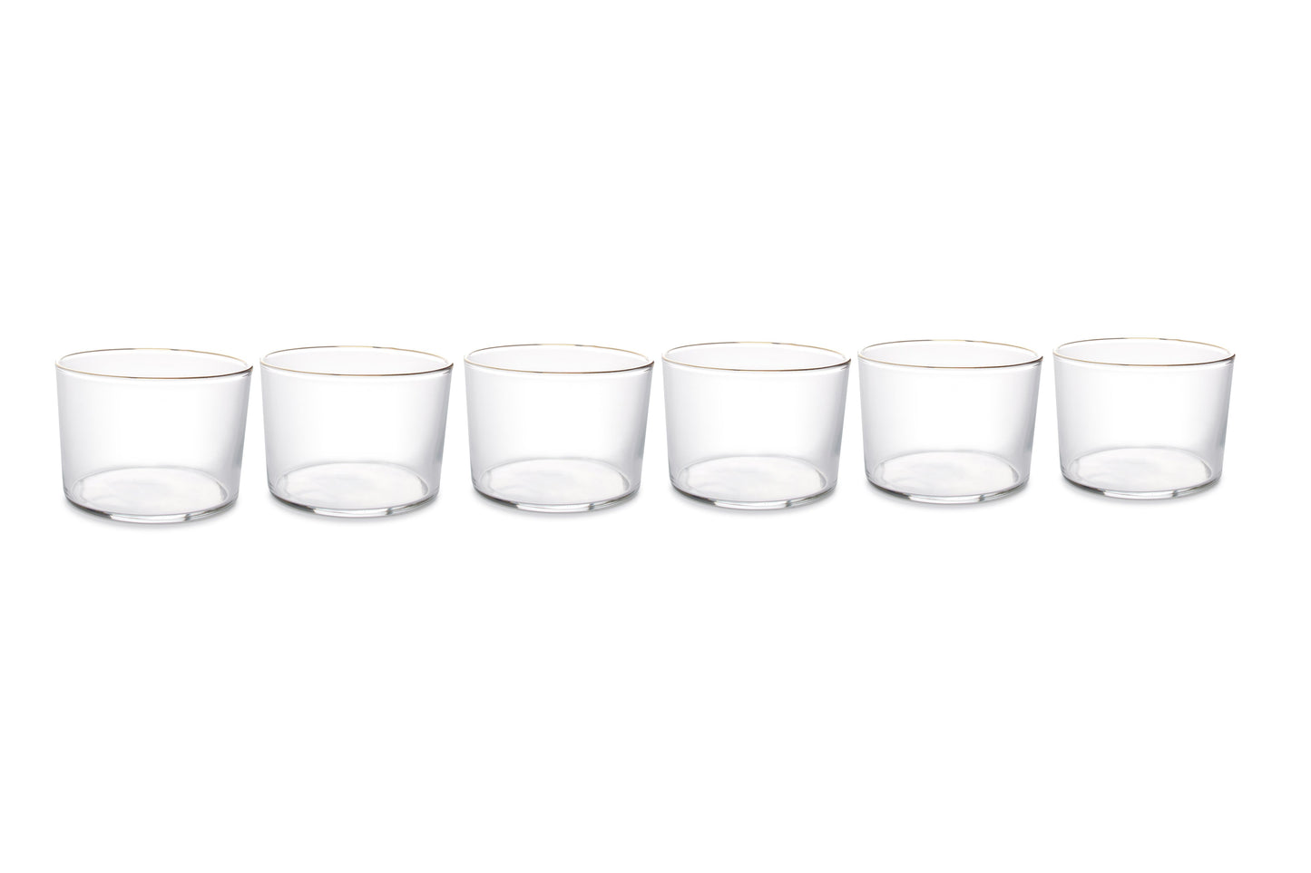 Amuseglas met gouden rand | Set-6