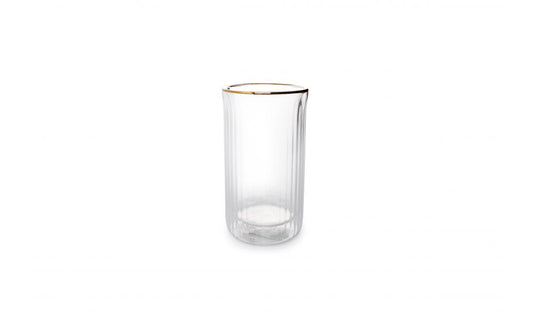 Dubbelwandig glas met goude rand | set-2