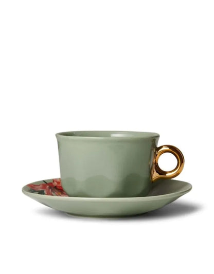 Kop en schotel | stone green